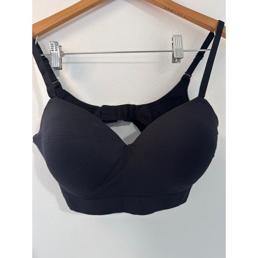 Truekind Supportive Comfort Wireless Shaping Bra Black Size Large Smoothing